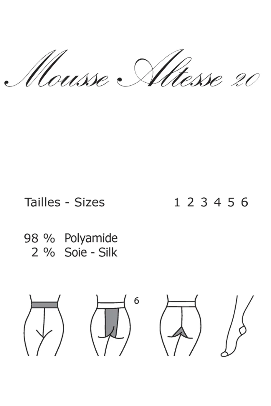 GERBE MOUSSE ALTESSE 20 Absinthe Tights