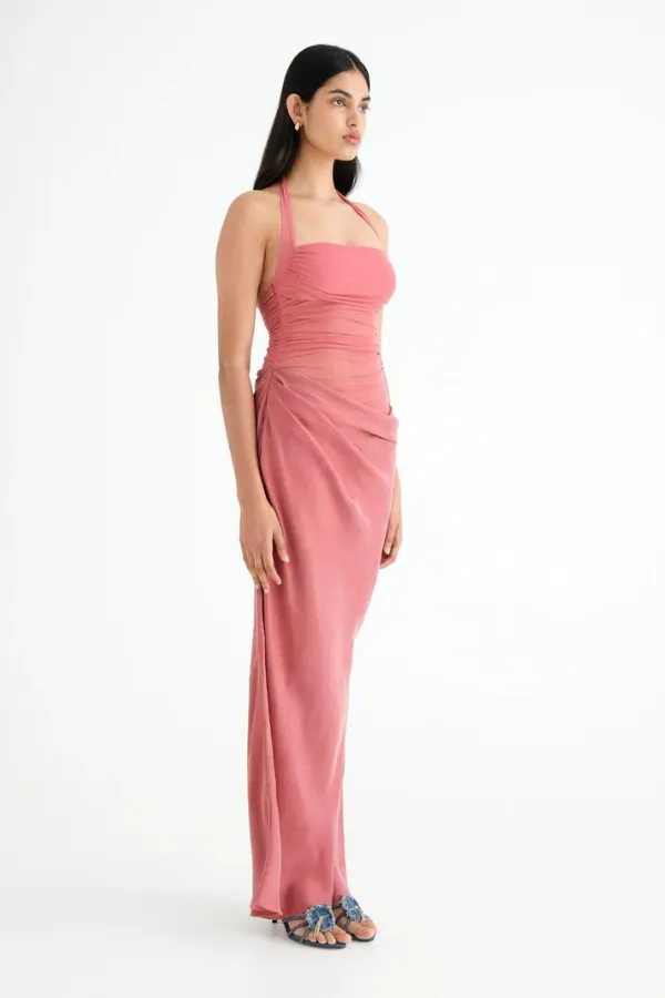 Gina Halter Dress Rose