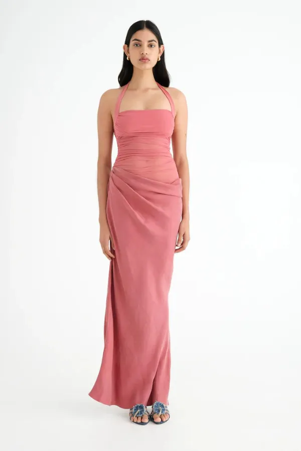 Gina Halter Dress Rose