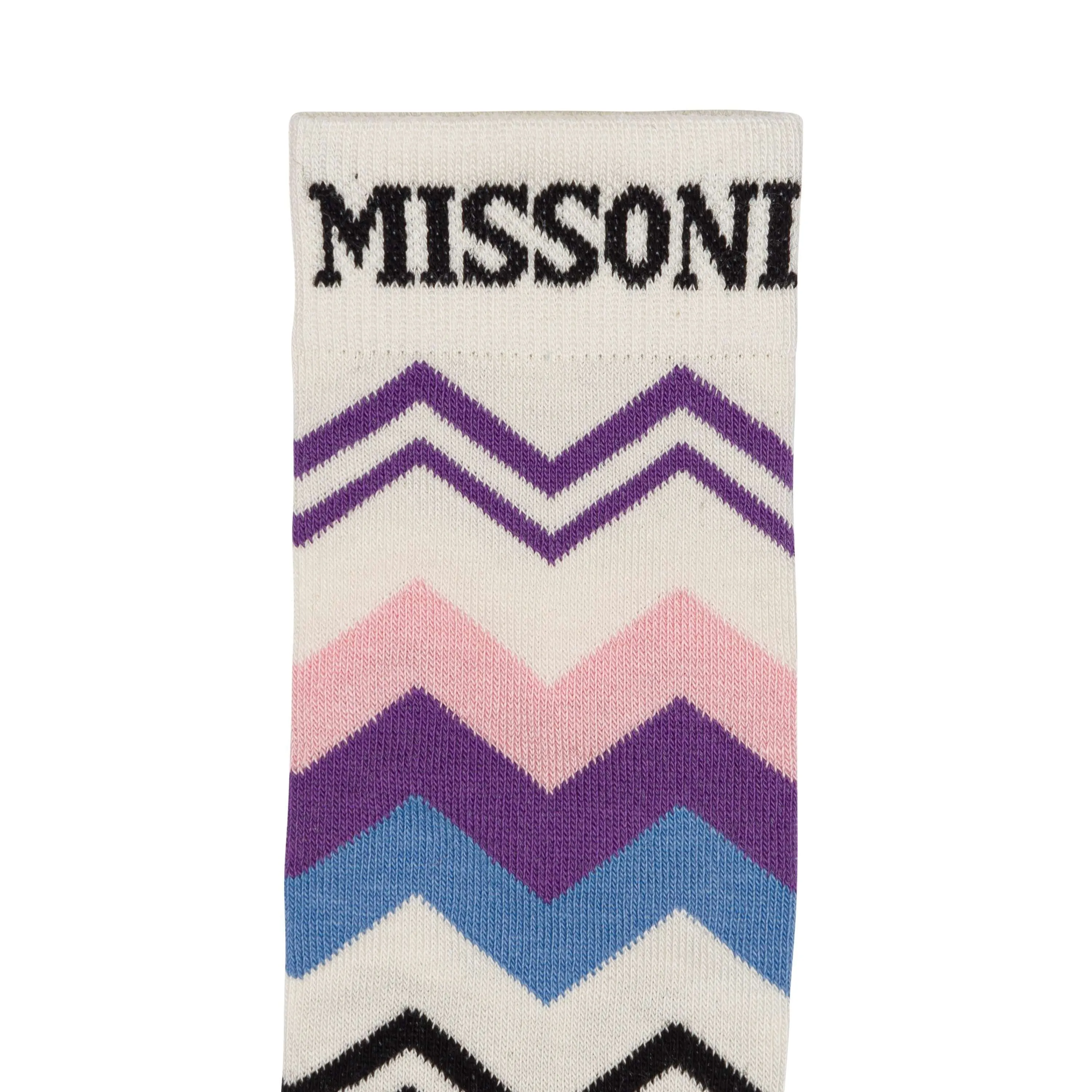 Girls Purple Zig Zag Socks