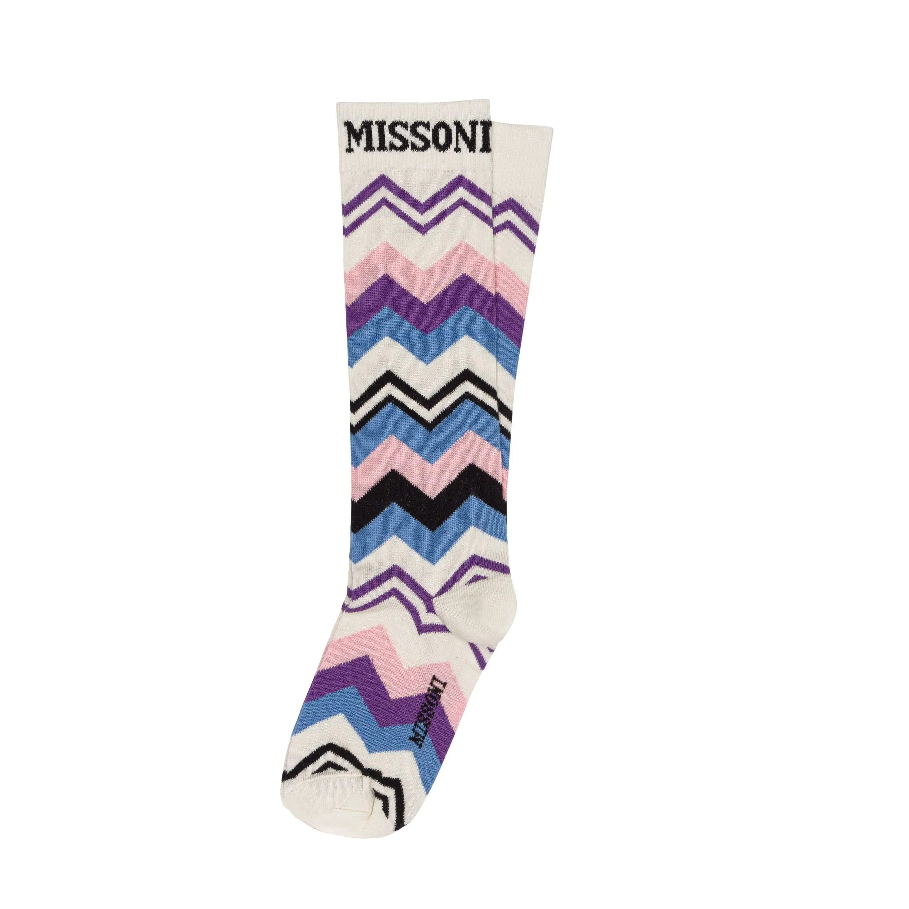 Girls Purple Zig Zag Socks