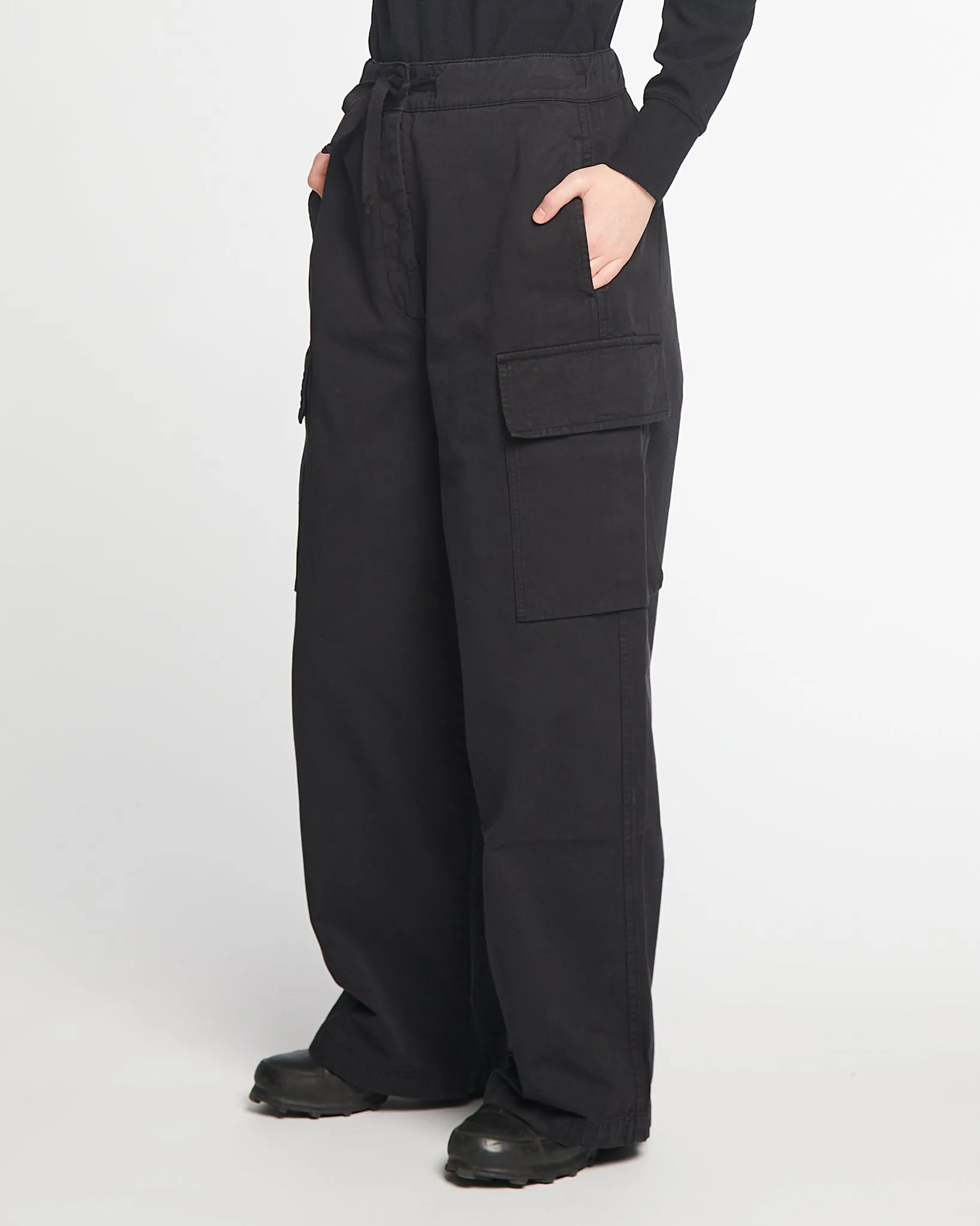 G.o.D Para Pants Crispy Cotton Black