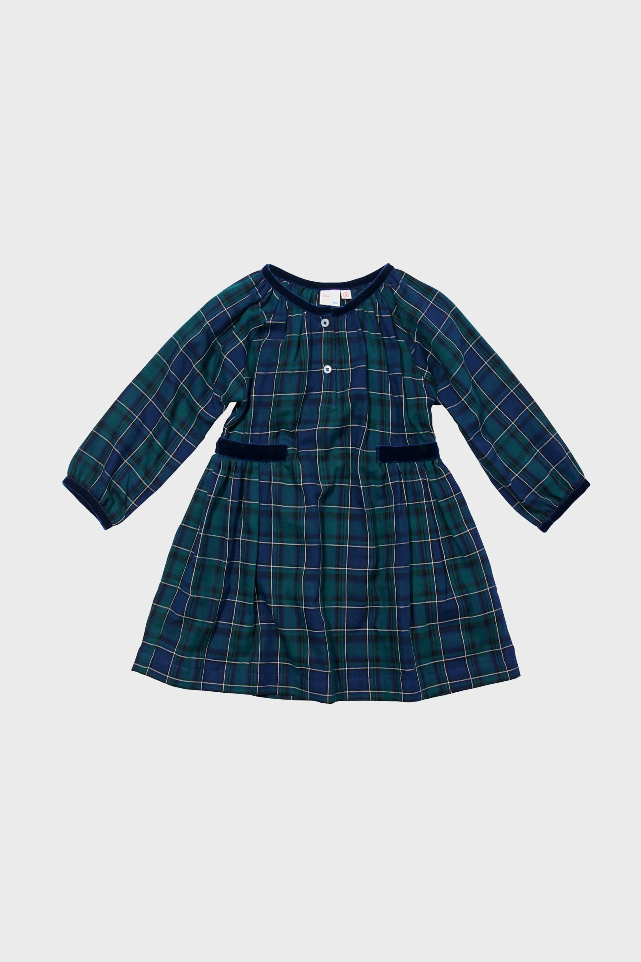 Green Plaid Elizabeth Dress