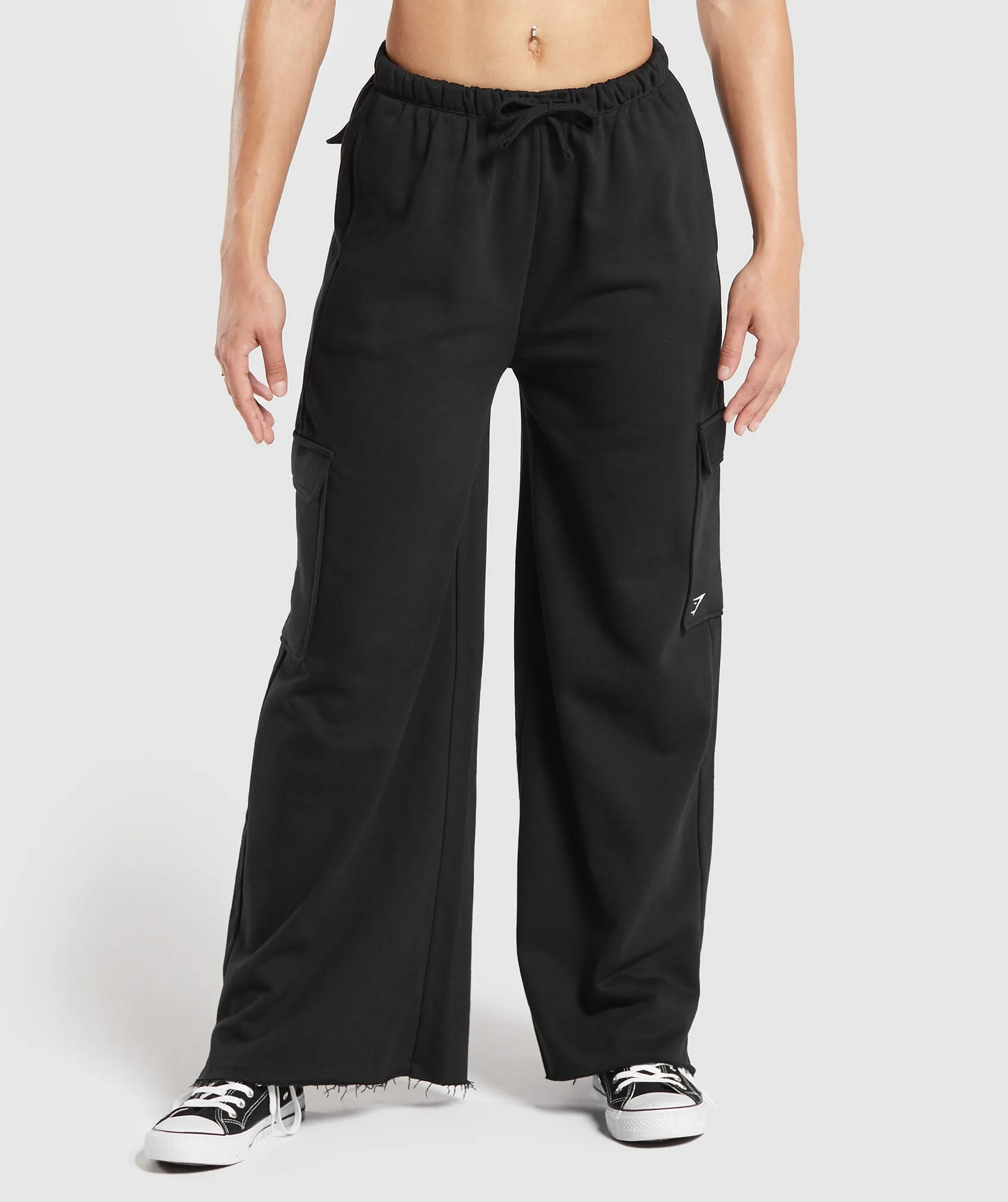 Gymshark Fleece Cargo Pants - Black