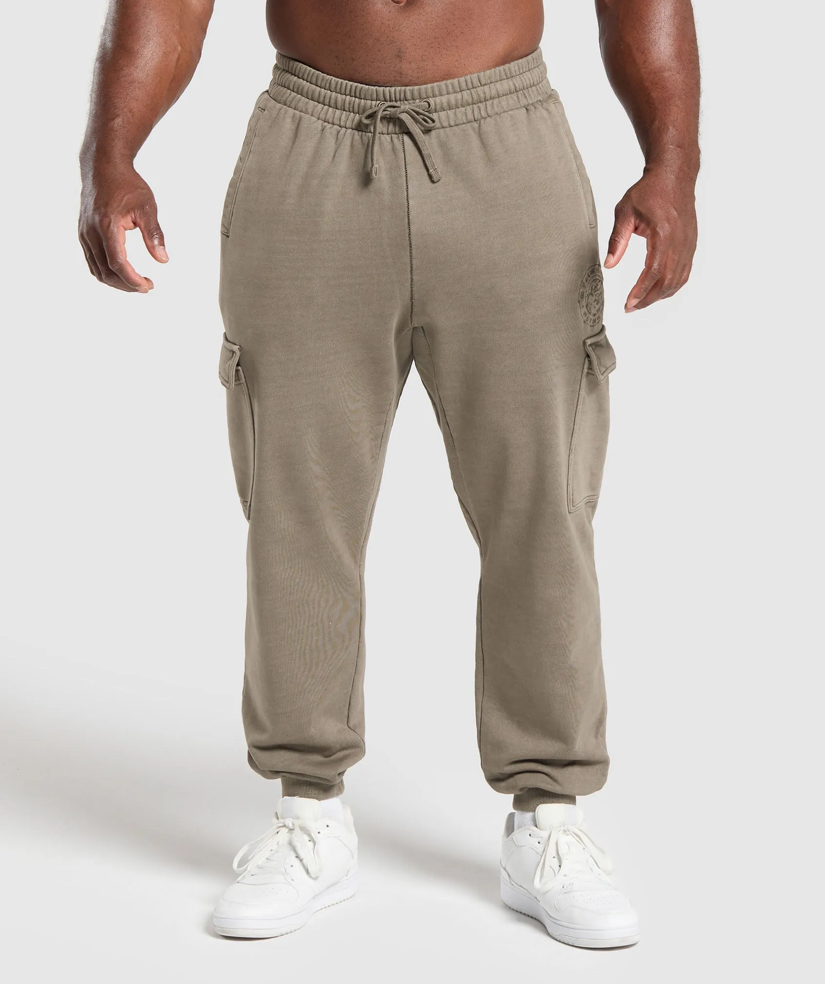 Gymshark Premium Legacy Cargo Pants - Camo Brown