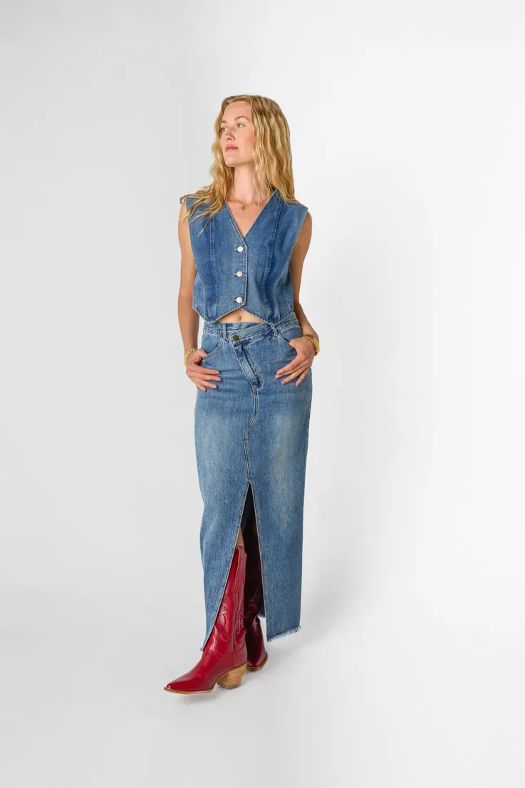 High Noon Denim Skirt