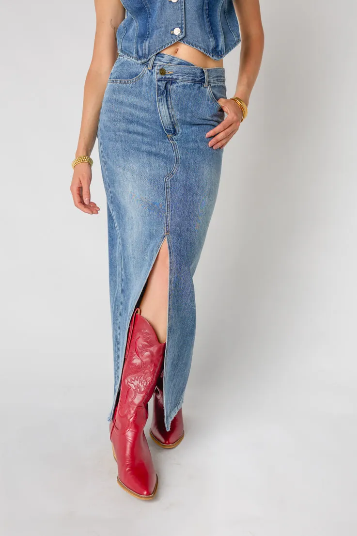 High Noon Denim Skirt