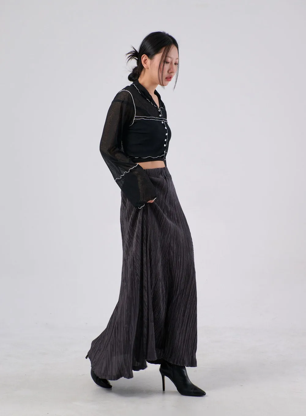 High Waist Maxi Skirt IA305