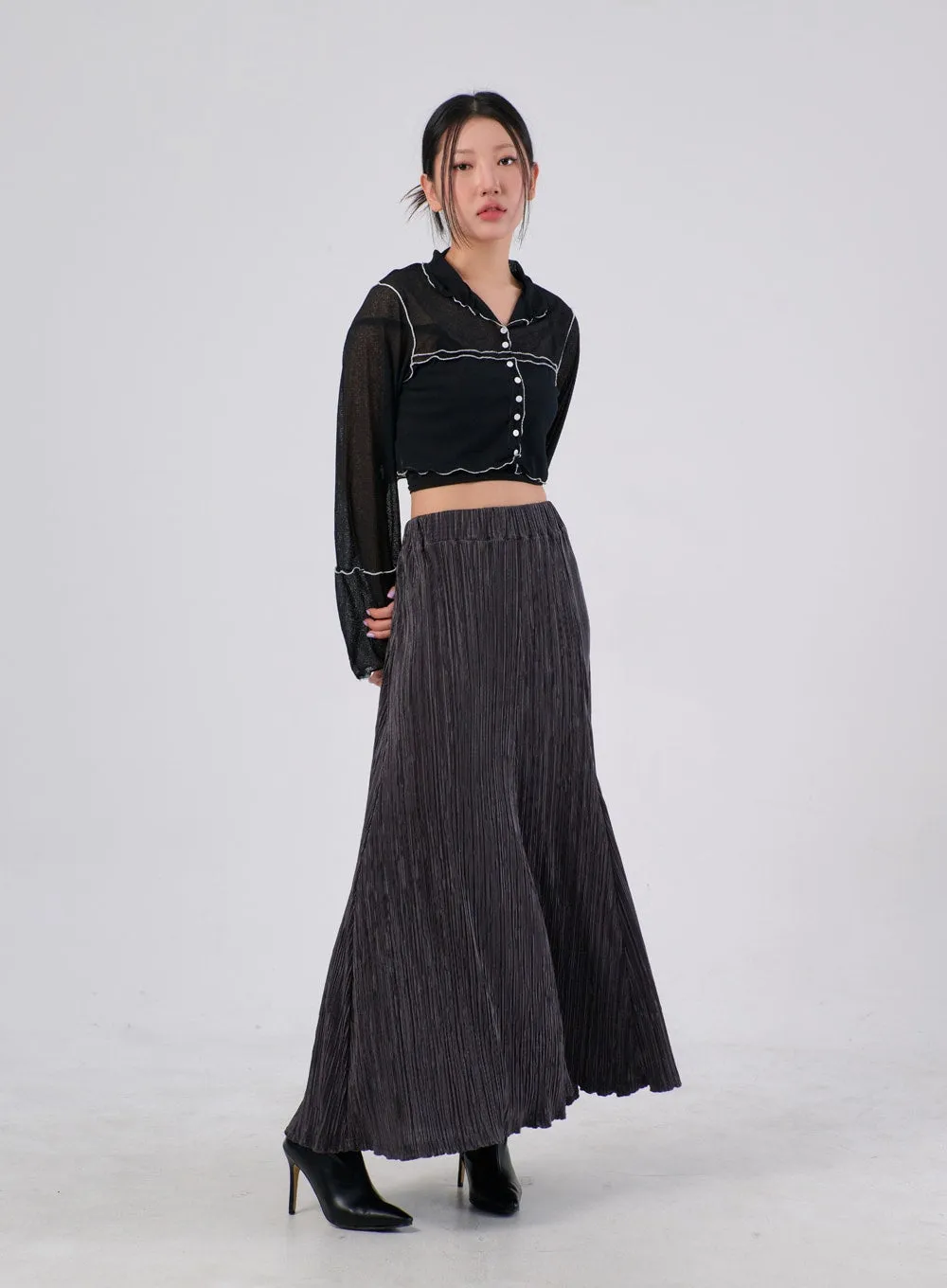 High Waist Maxi Skirt IA305