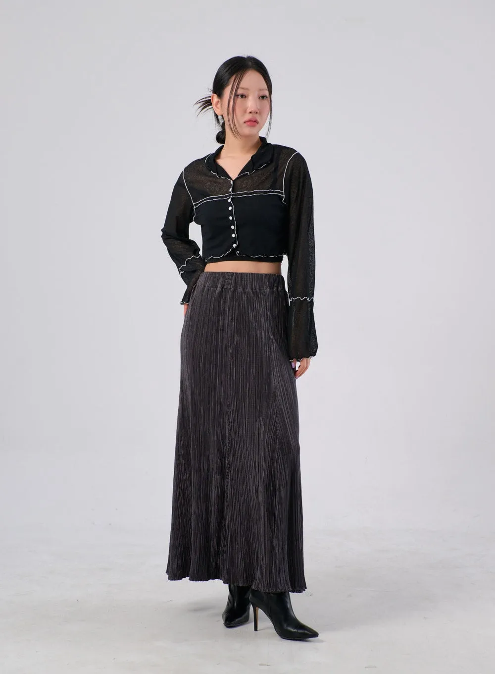 High Waist Maxi Skirt IA305