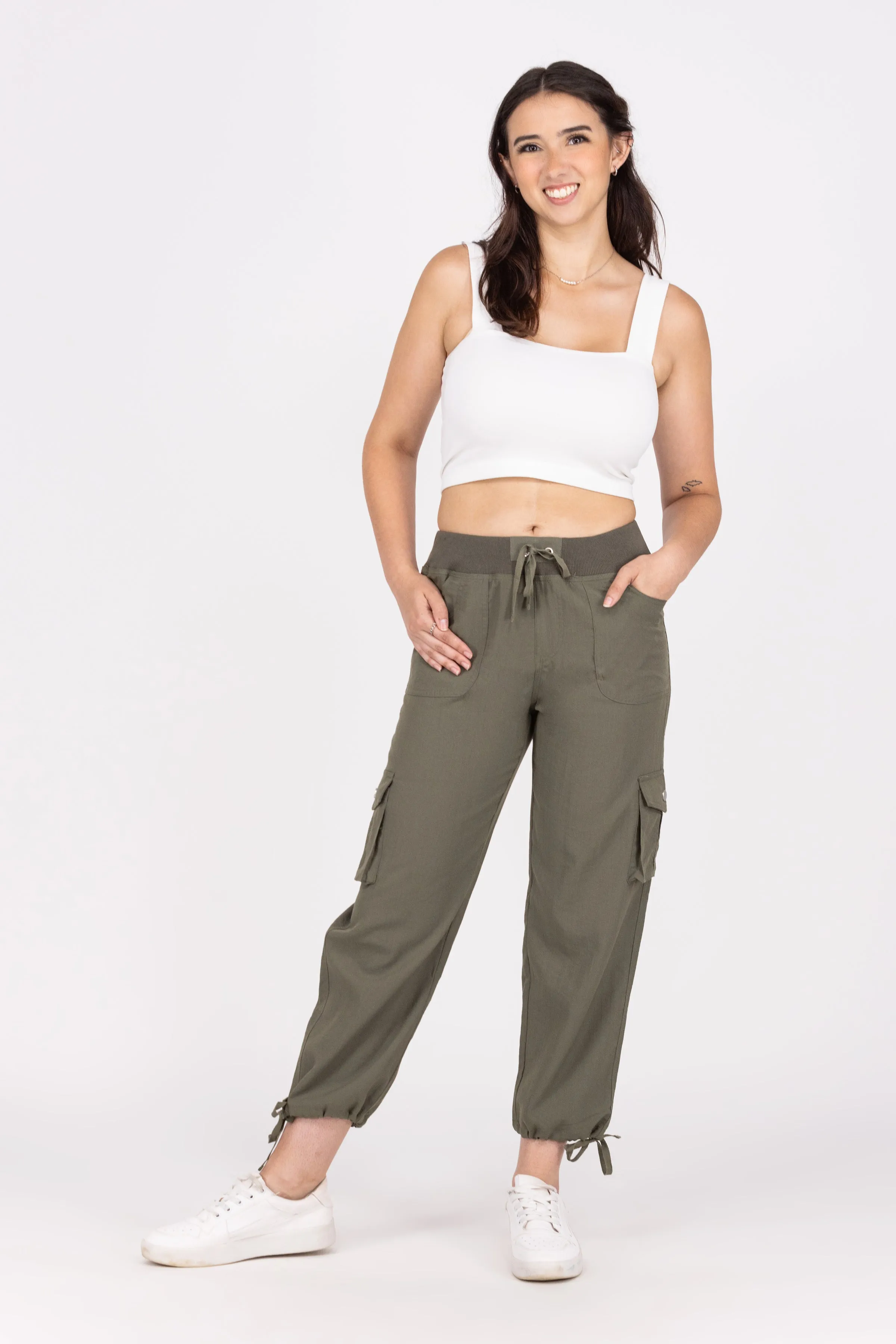 High-Waisted Cargo Pants