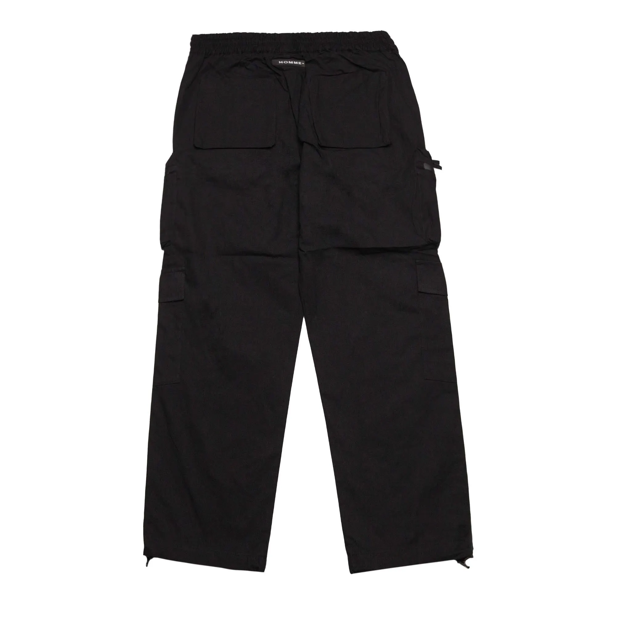 HOMME  Nylon Cargo Pocket Pants Black