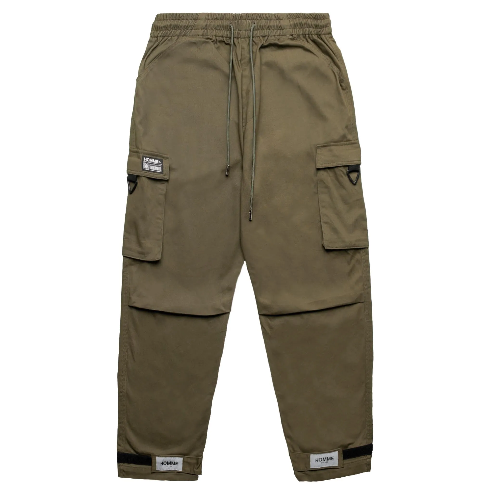 HOMME  Reflective Strap Tech Cargo Pants Army