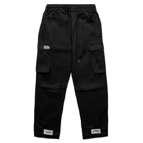 HOMME  Reflective Strap Tech Cargo Pants Black