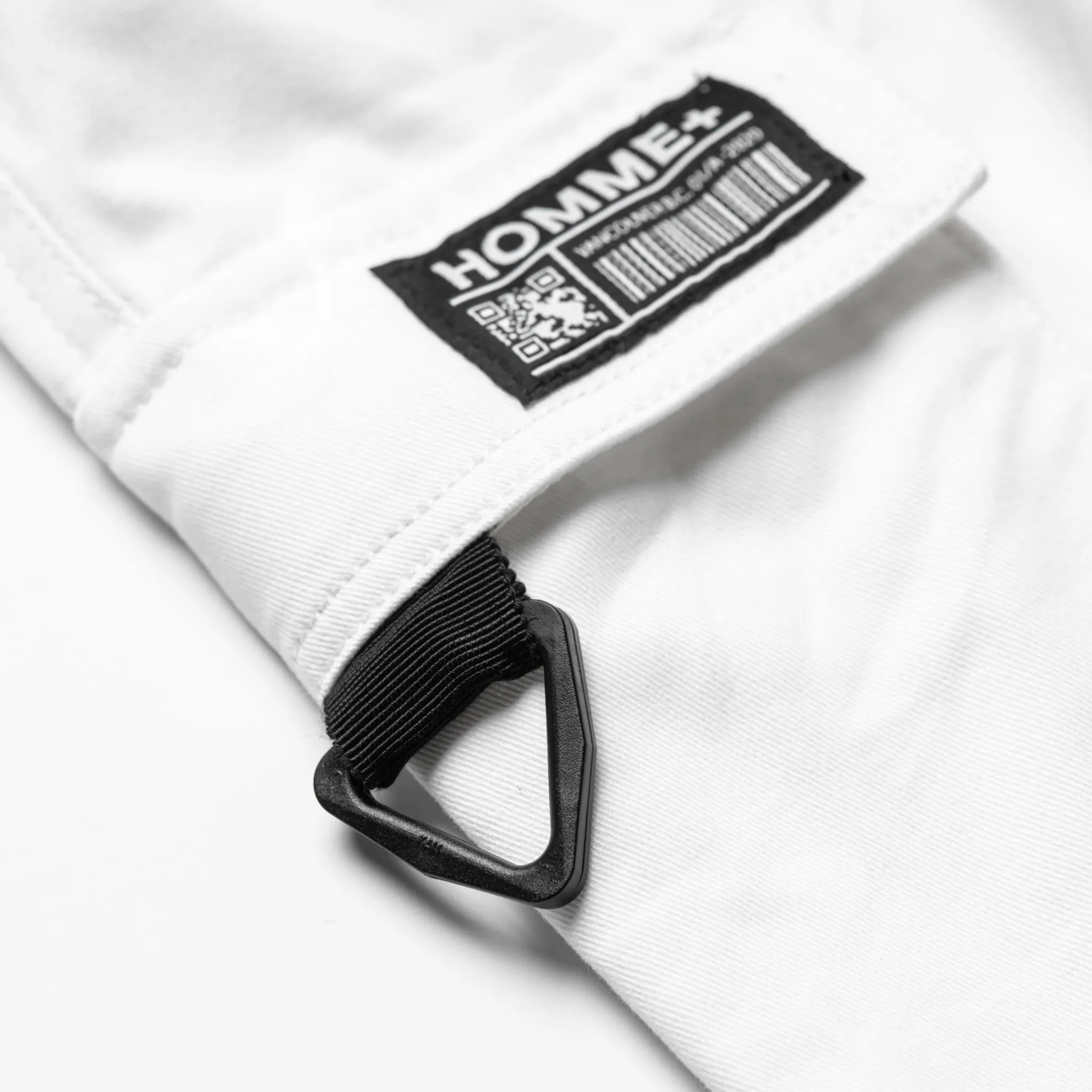 HOMME  Reflective Strap Tech Cargo Pants White