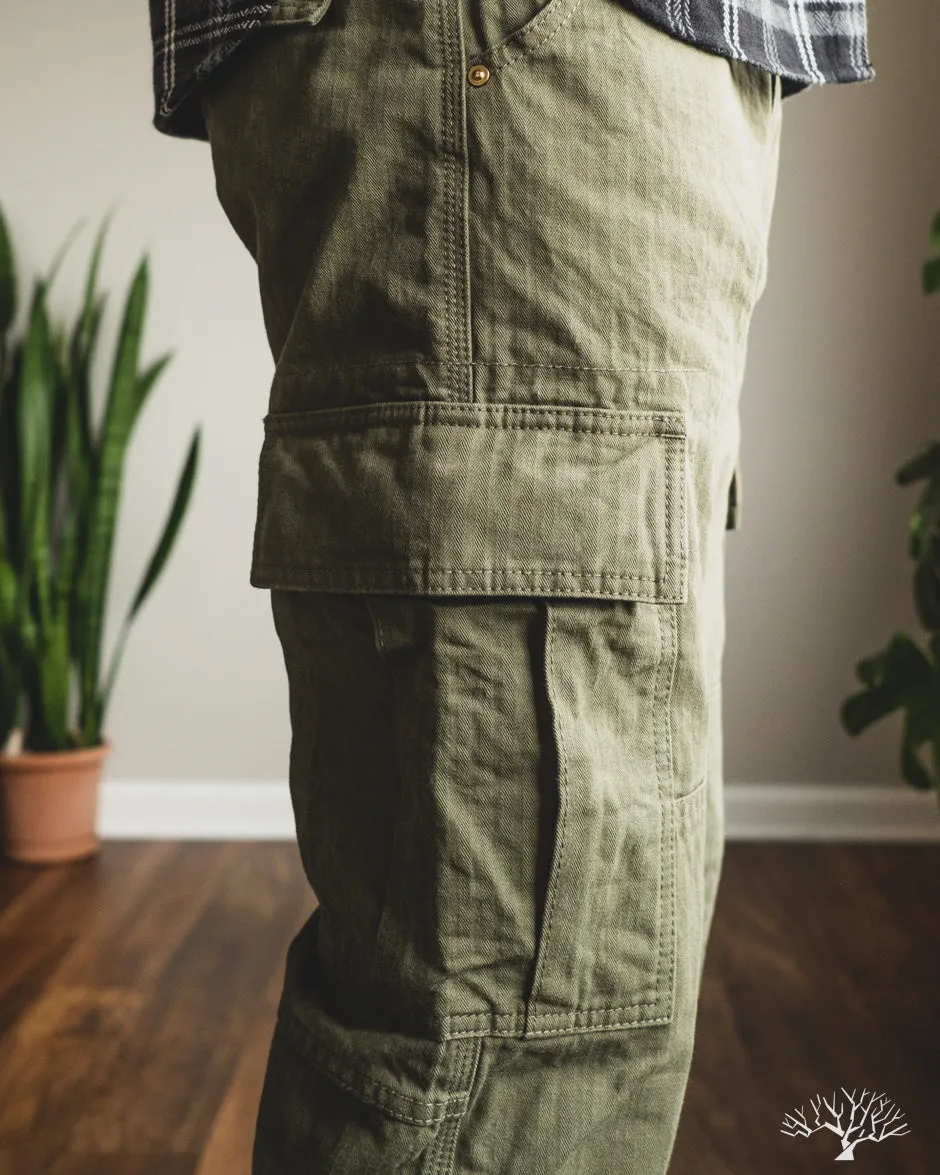 IH-733-ODG - 11oz Herringbone Cargo - Olive Drab Green