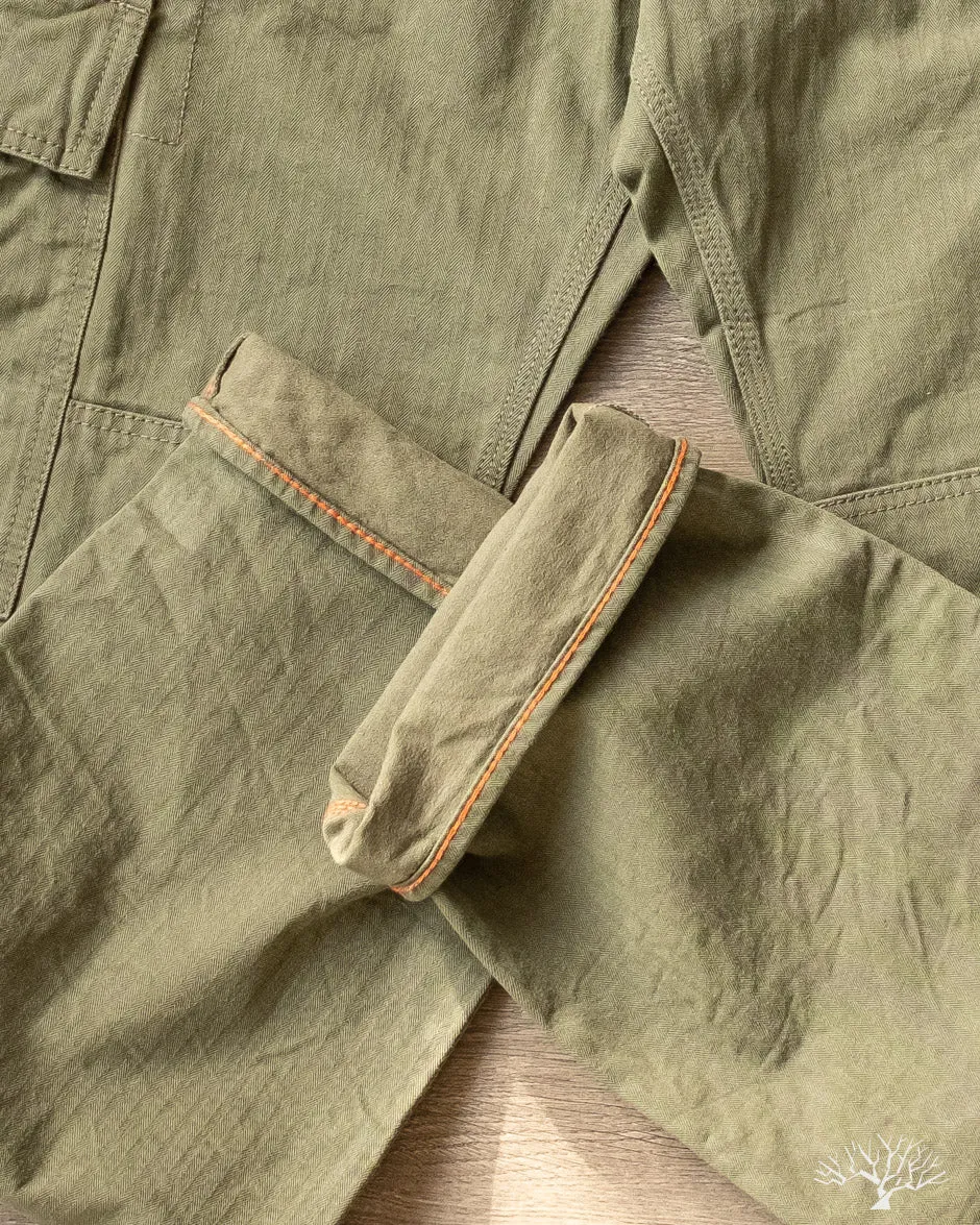 IH-733-ODG - 11oz Herringbone Cargo - Olive Drab Green