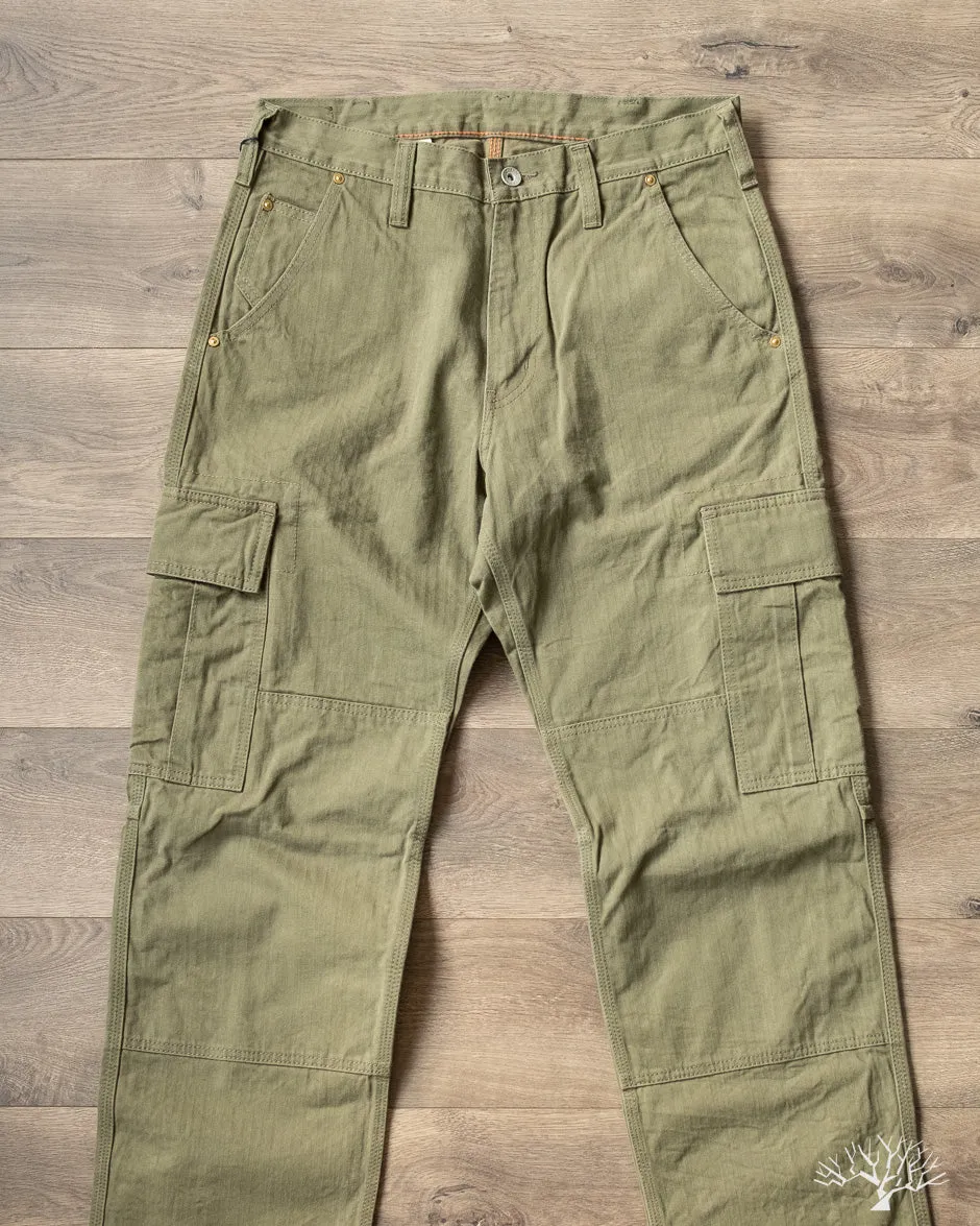 IH-733-ODG - 11oz Herringbone Cargo - Olive Drab Green