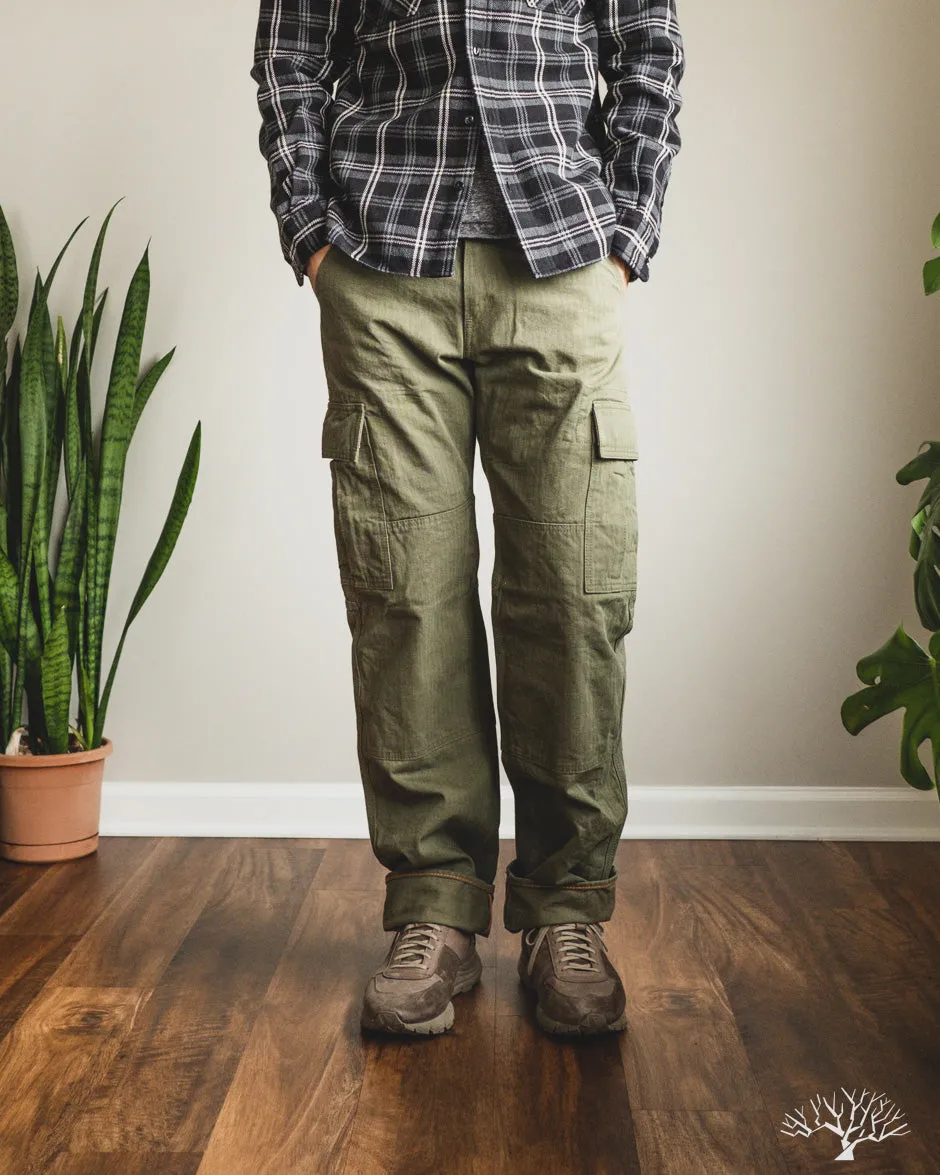 IH-733-ODG - 11oz Herringbone Cargo - Olive Drab Green