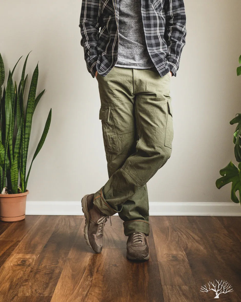 IH-733-ODG - 11oz Herringbone Cargo - Olive Drab Green