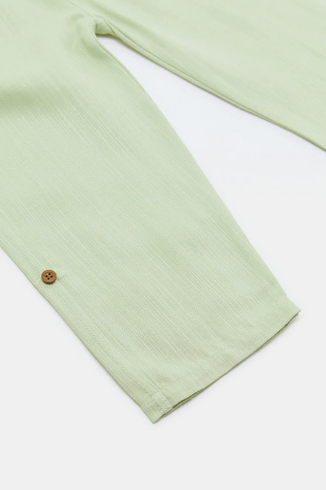 Infant Boys Mint Linen Trousers