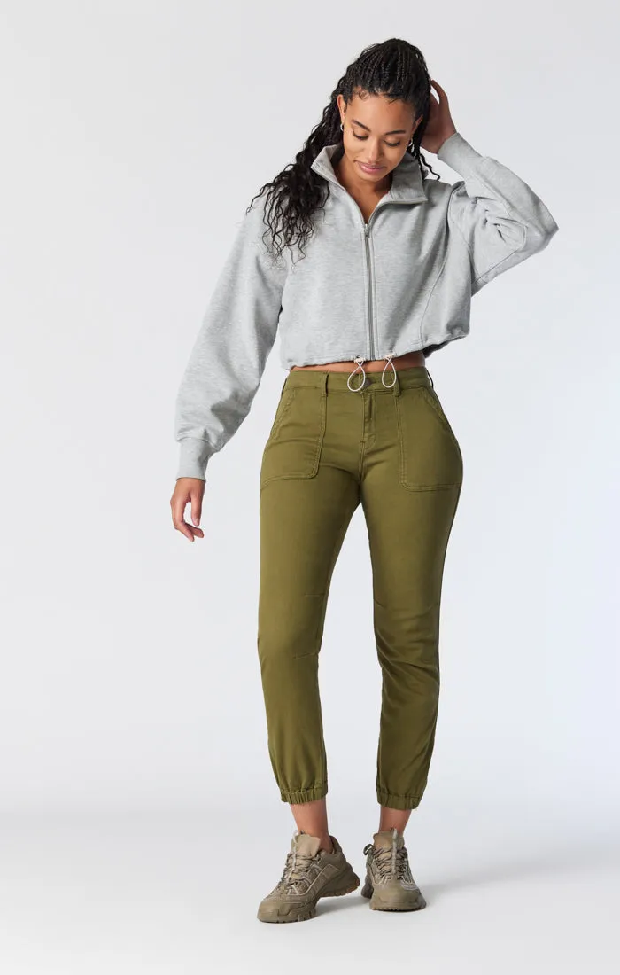 IVY SLIM CARGO PANTS IN BRANCH TWILL