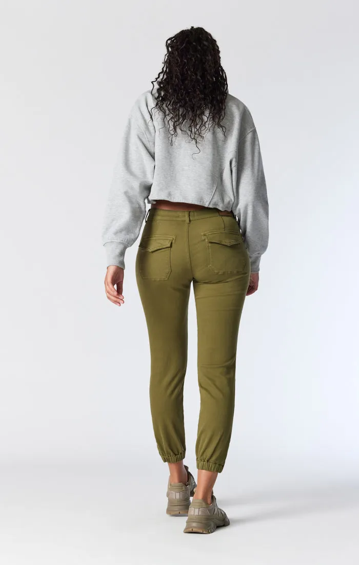 IVY SLIM CARGO PANTS IN BRANCH TWILL