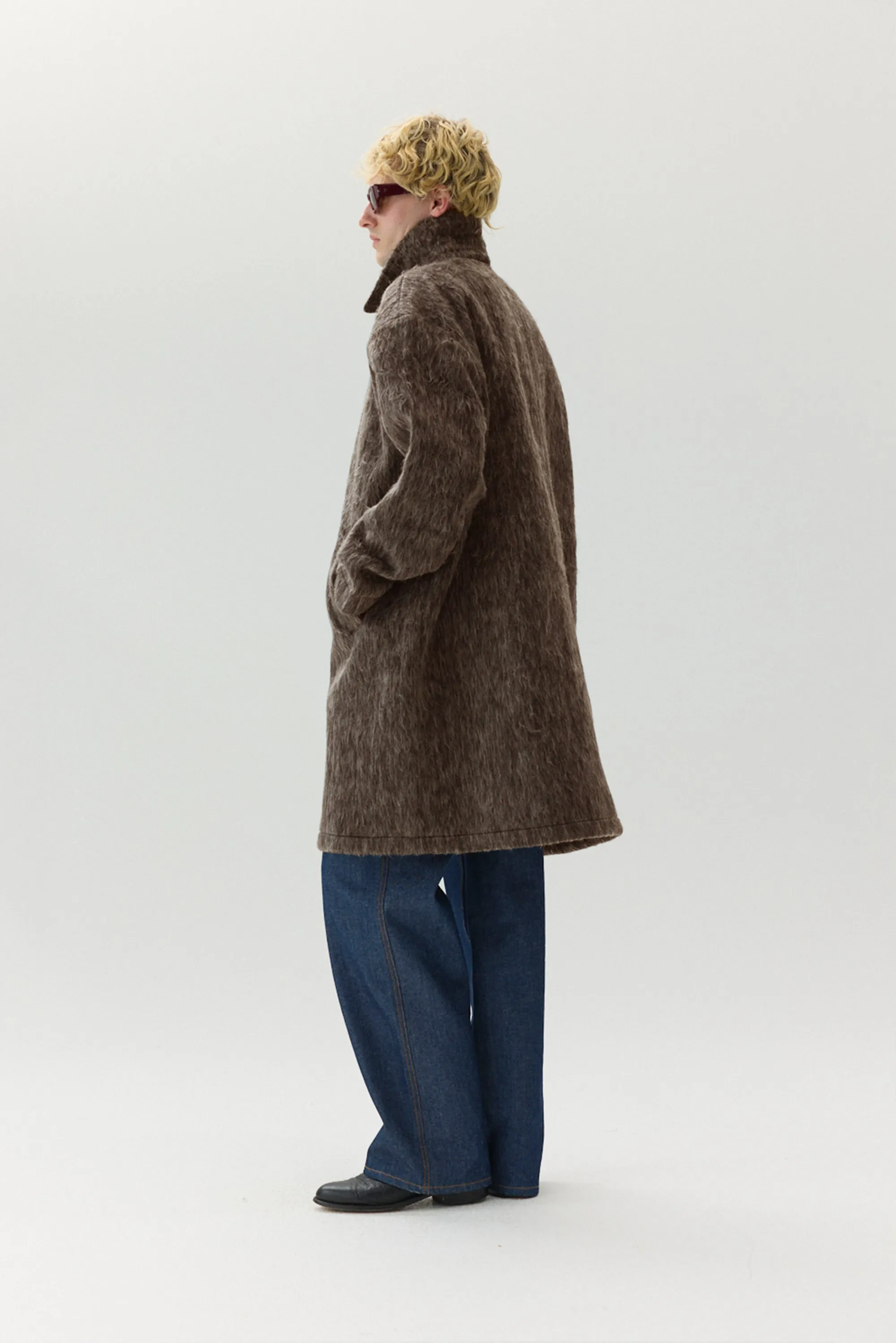 JOBA CARCOAT FUZZY AW24 BROWN