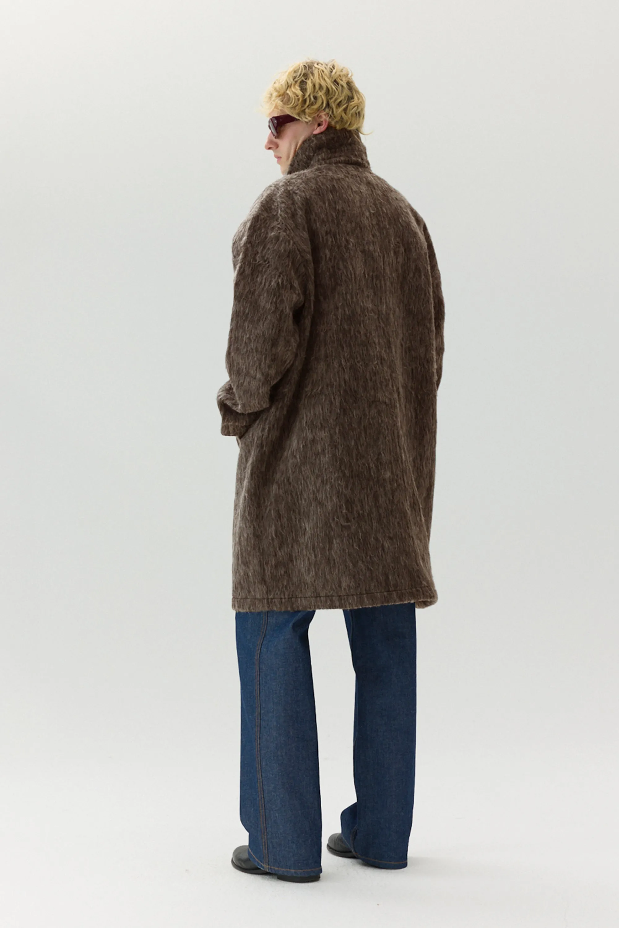 JOBA CARCOAT FUZZY AW24 BROWN