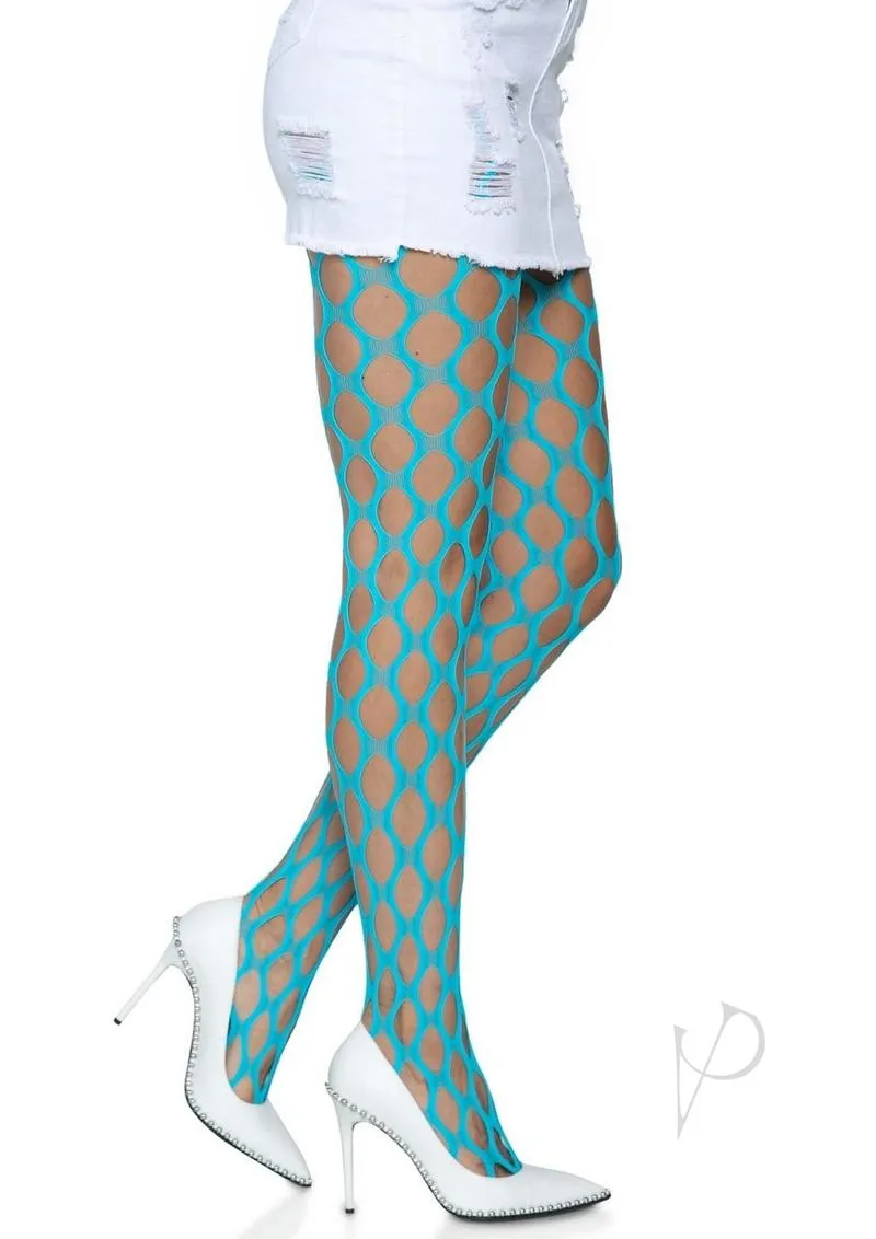 Jumbo Pothole Net Tights Os Neon Blue