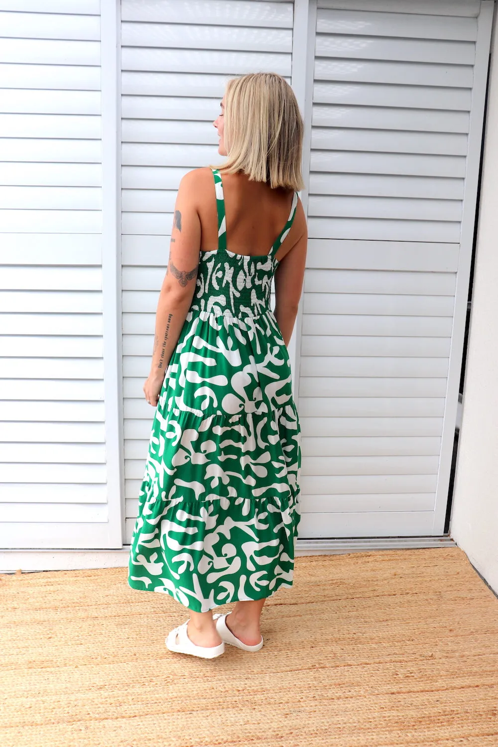 Kate Maxi in Ocean Abstract Green