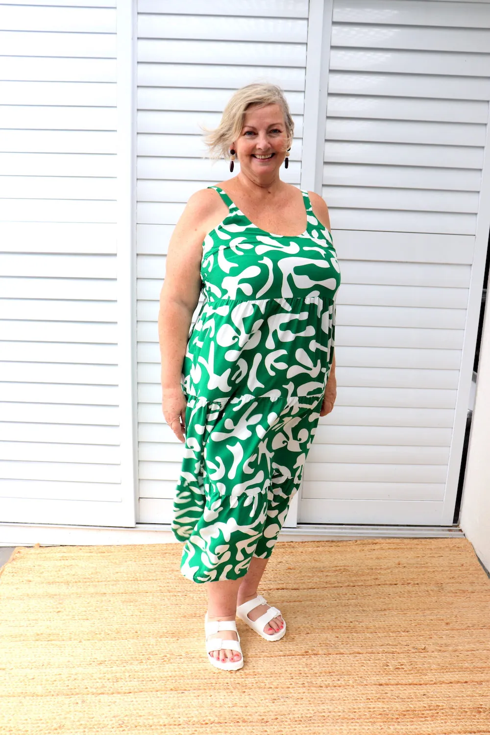 Kate Maxi in Ocean Abstract Green