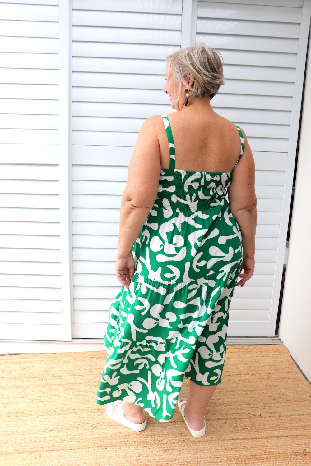 Kate Maxi in Ocean Abstract Green