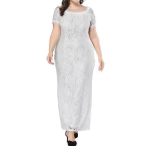 Ketty More Women Short Sleeve Lace Decorated Sheath Dress-KMWDC1371