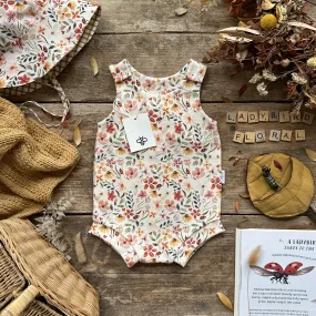 Ladybird Floral Bloomer Romper