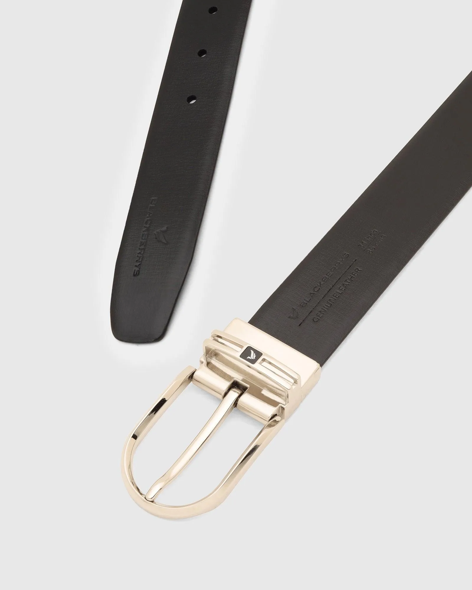 Leather Reversible Black & Brown Textured Belt - Tetra