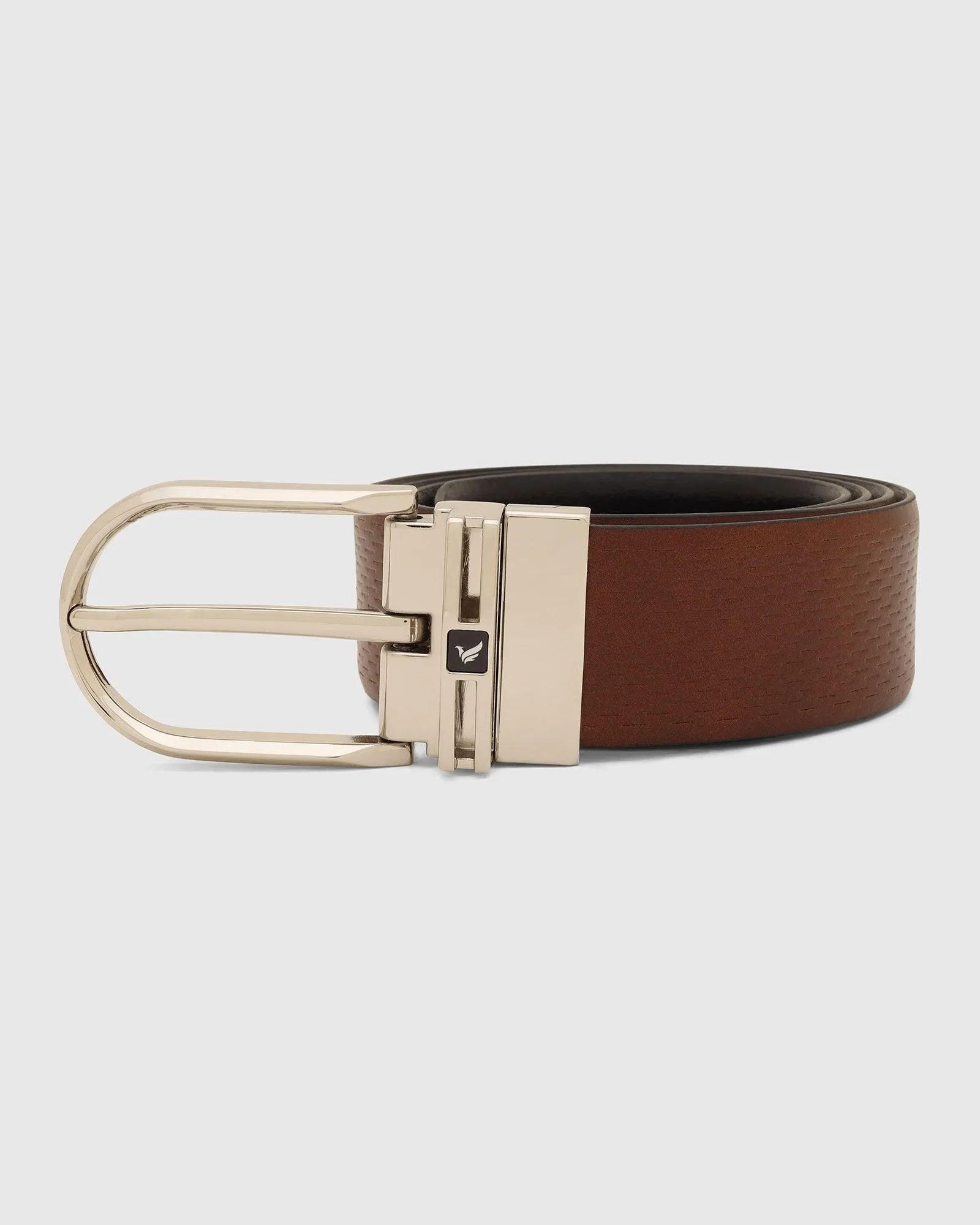 Leather Reversible Black & Brown Textured Belt - Tetra