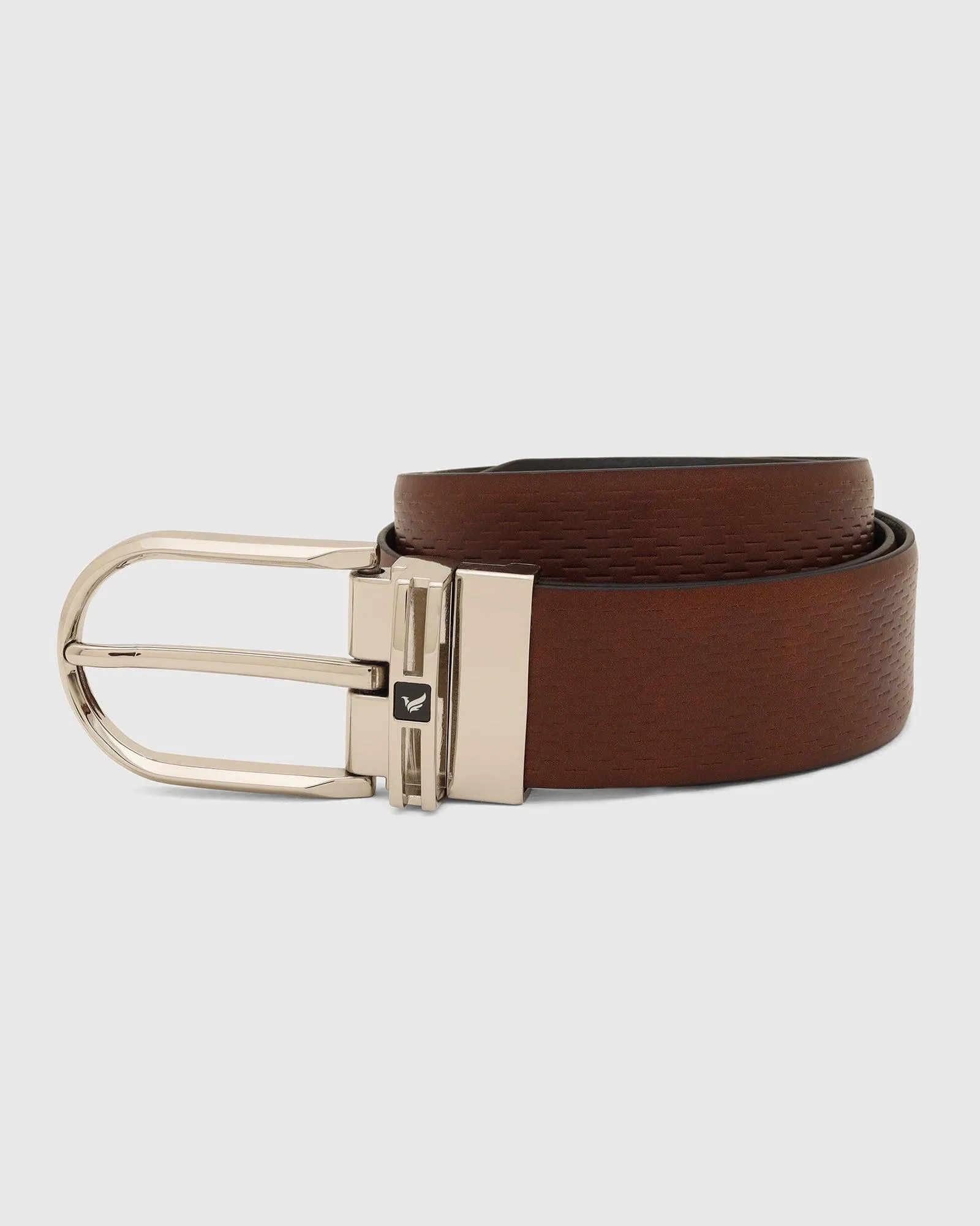 Leather Reversible Black & Brown Textured Belt - Tetra