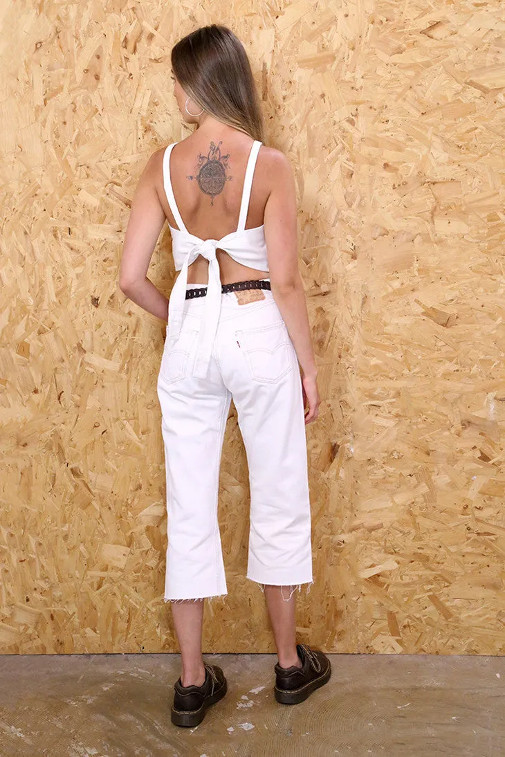 Levi's White Cropped Jeans