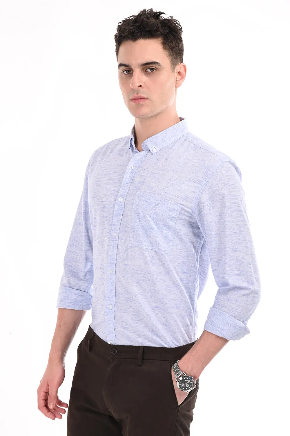 Light Blue Lenin Semi Formal Shirt