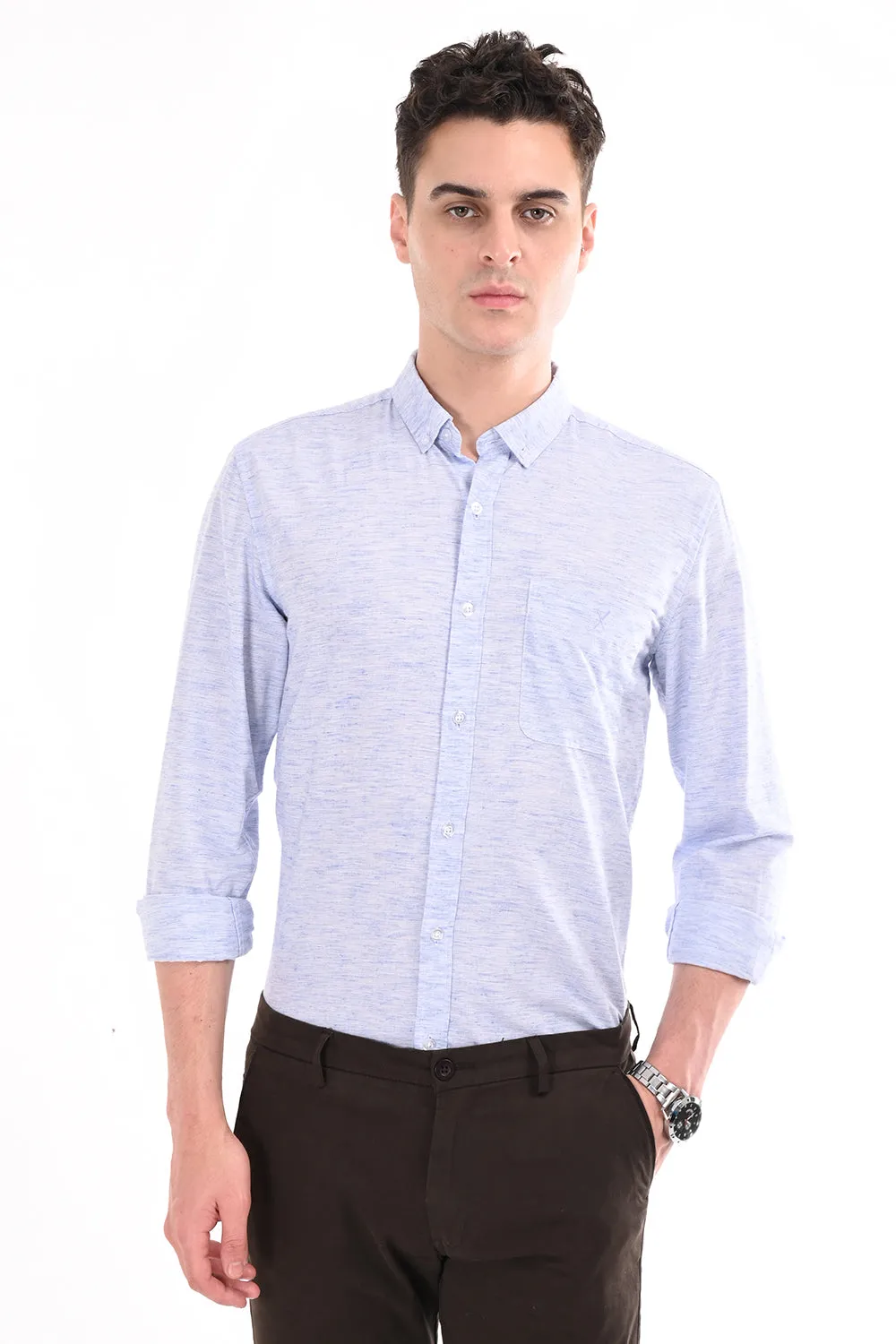 Light Blue Lenin Semi Formal Shirt