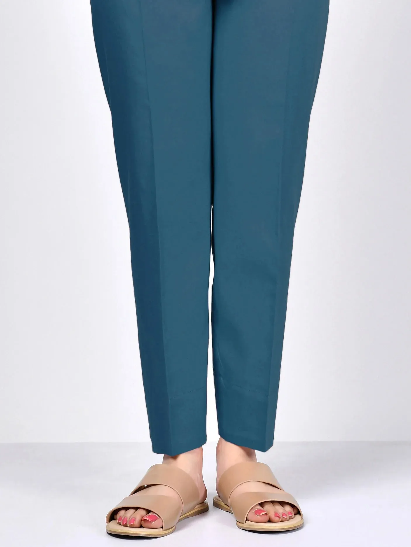 Limelight Peacock Blue Plain Cambric Trouser (P7519TR)