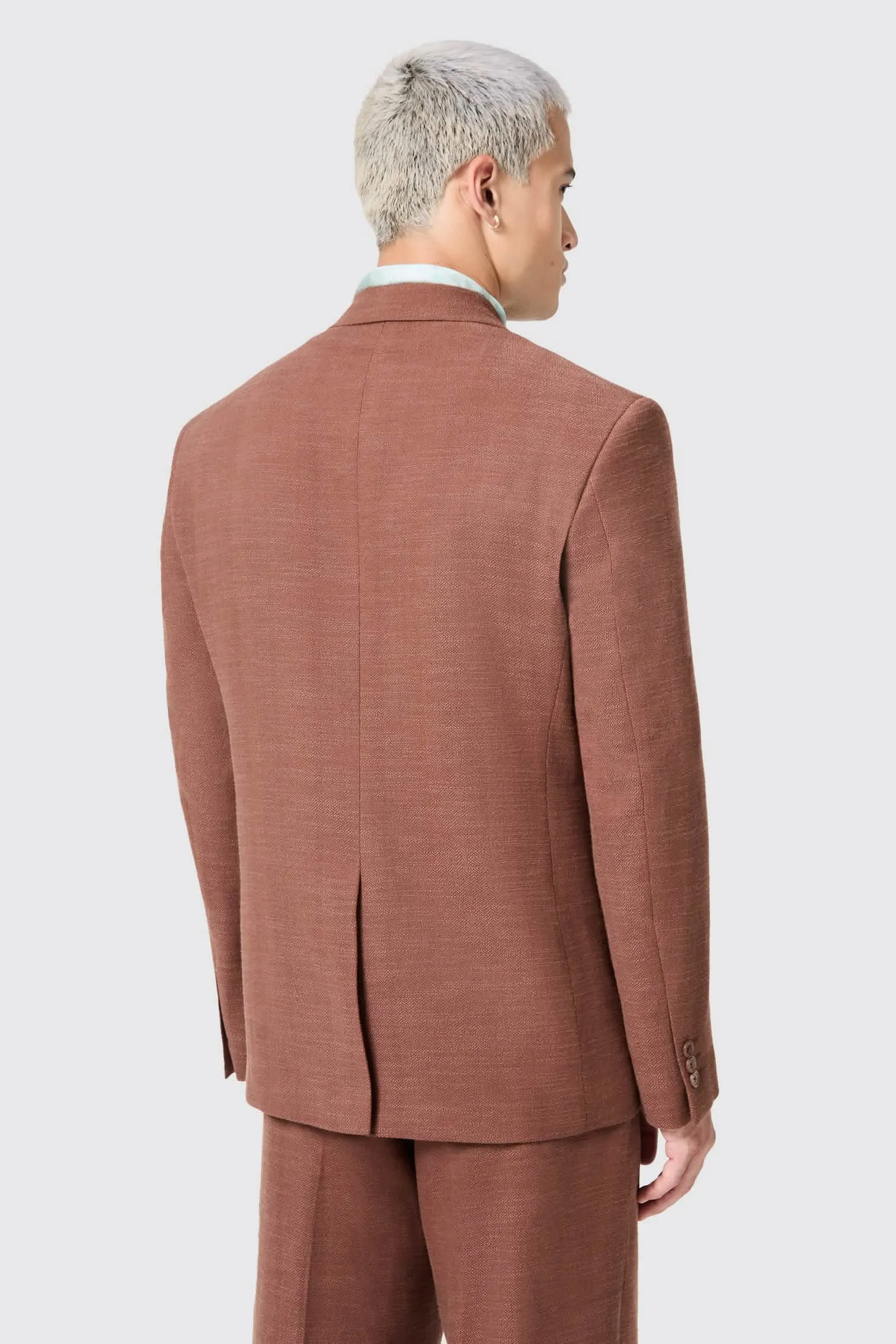 Lisandro Double Breasted Brown Cotton Jacket