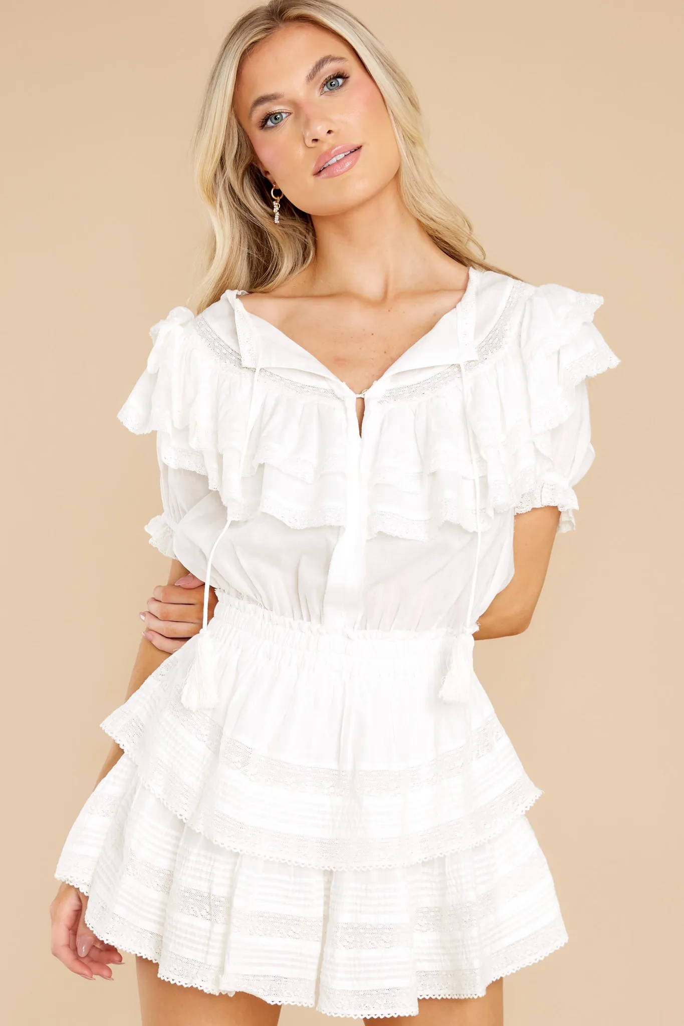 Liv Antique White Dress