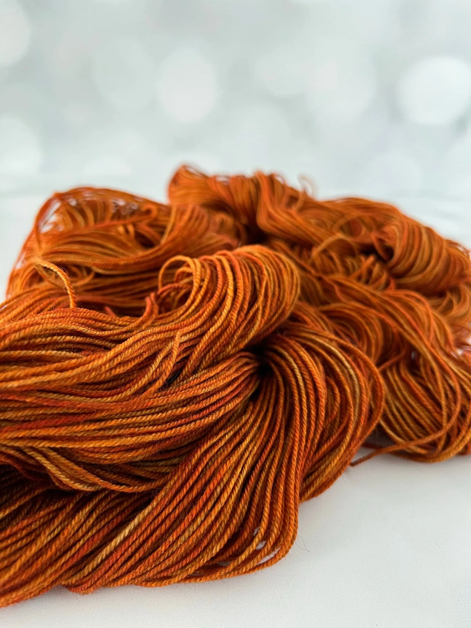 Lusty Wench, Treasured Yak Toes Sock Yarn, orange yarn