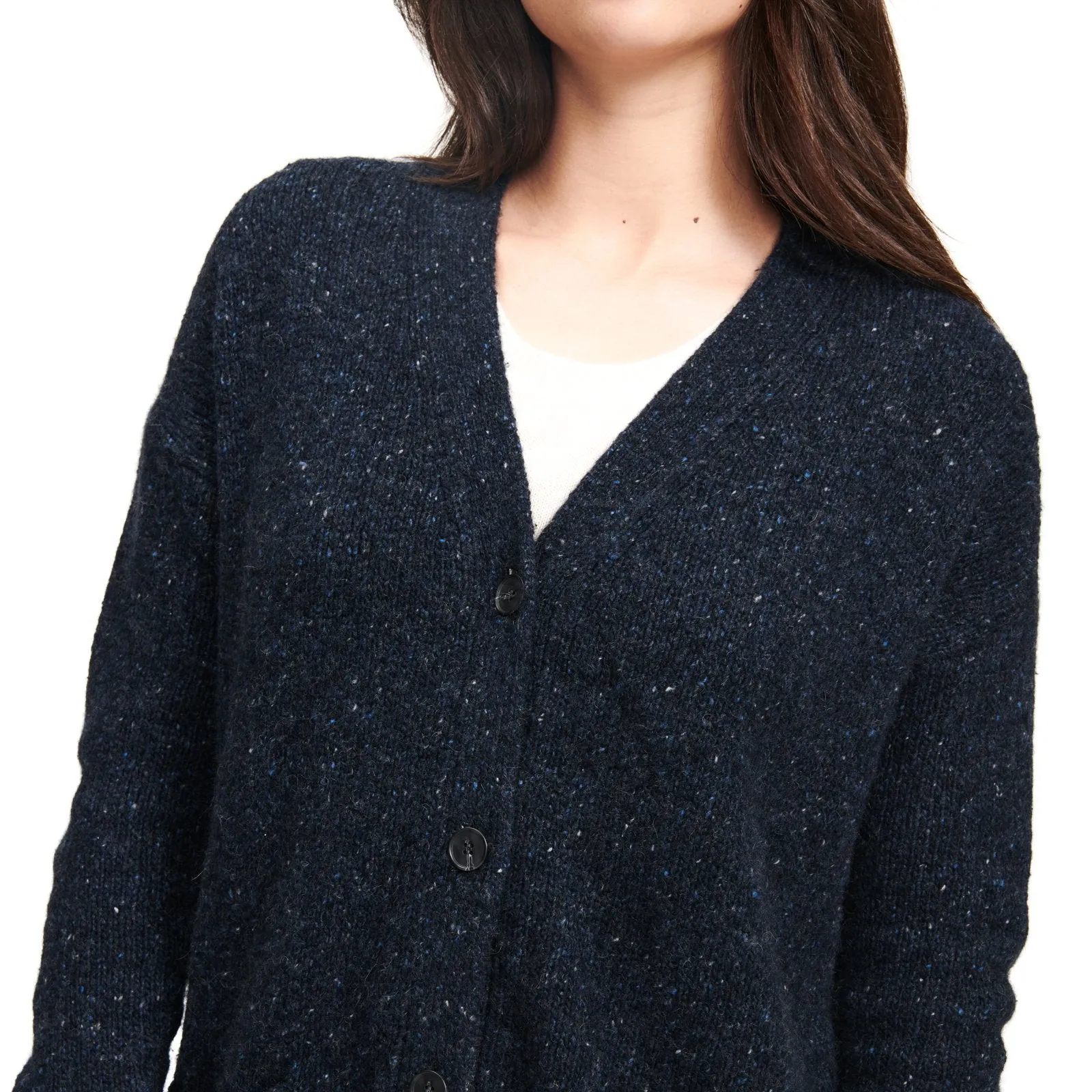 Marled Cashmere Grandpa Cardigan