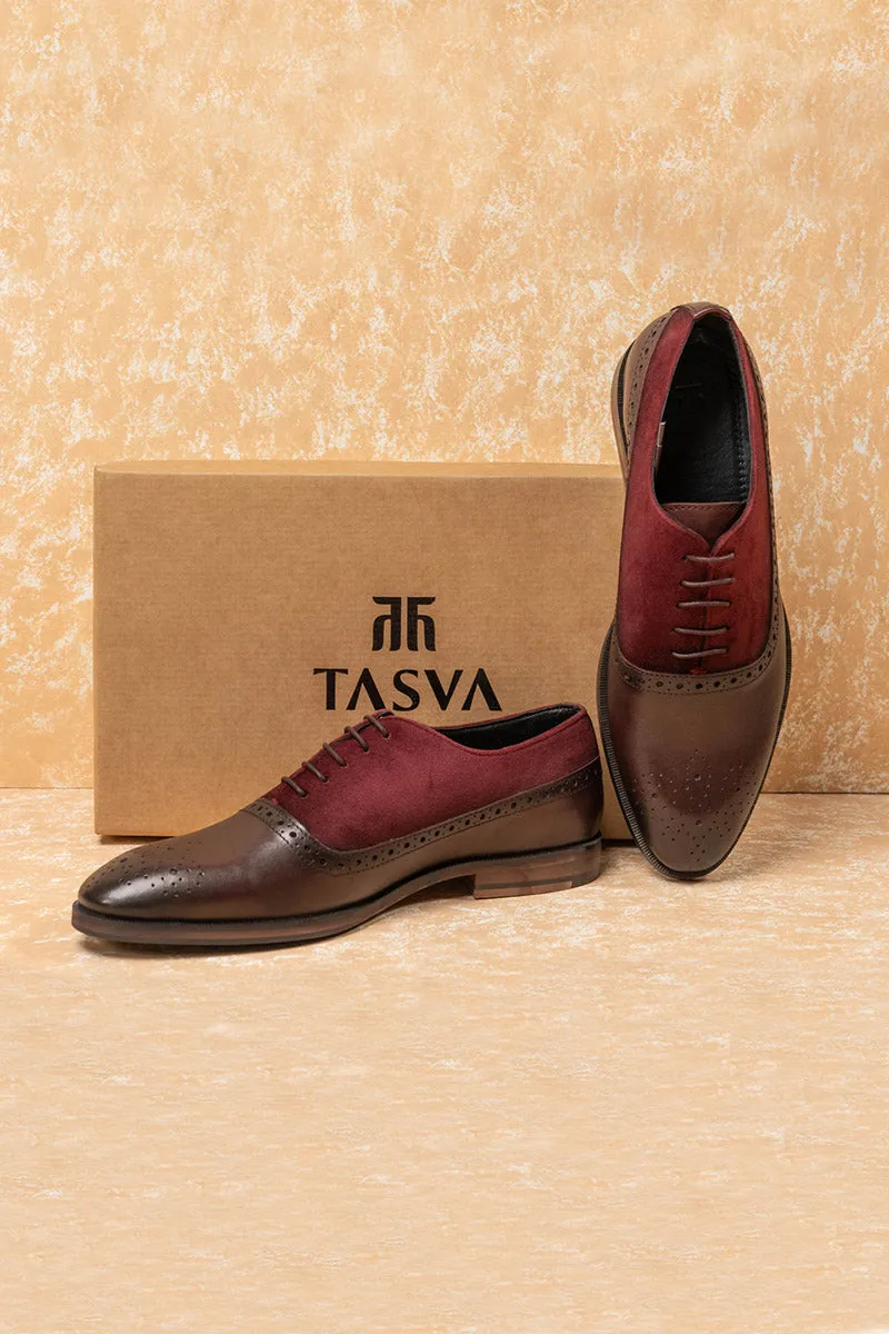 Maroon Classic Lace Up Brogue