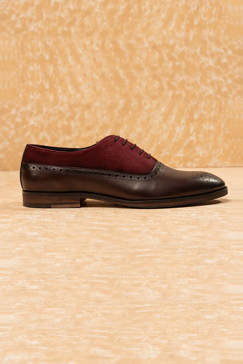 Maroon Classic Lace Up Brogue