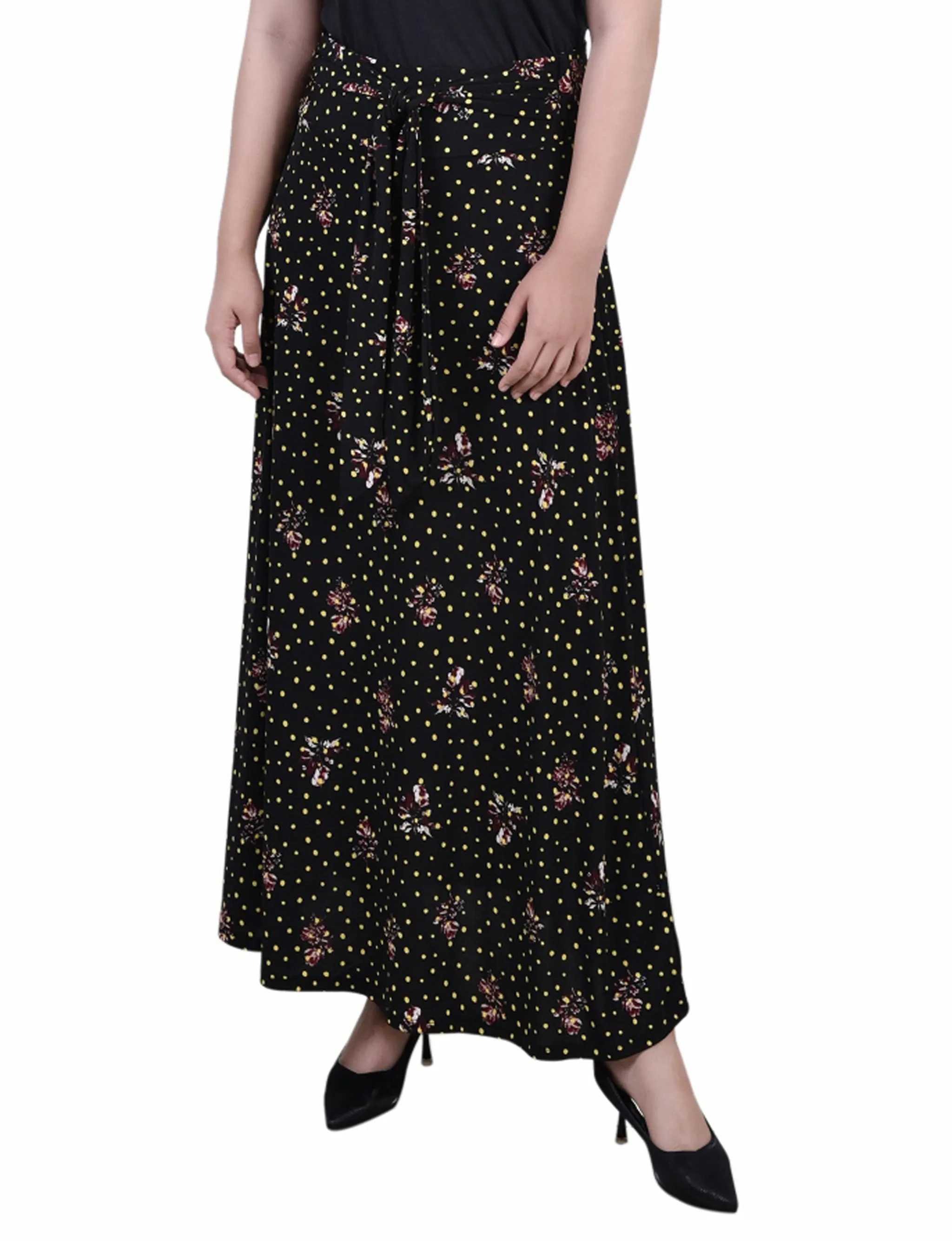 Maxi Skirt With Sash Waist Tie