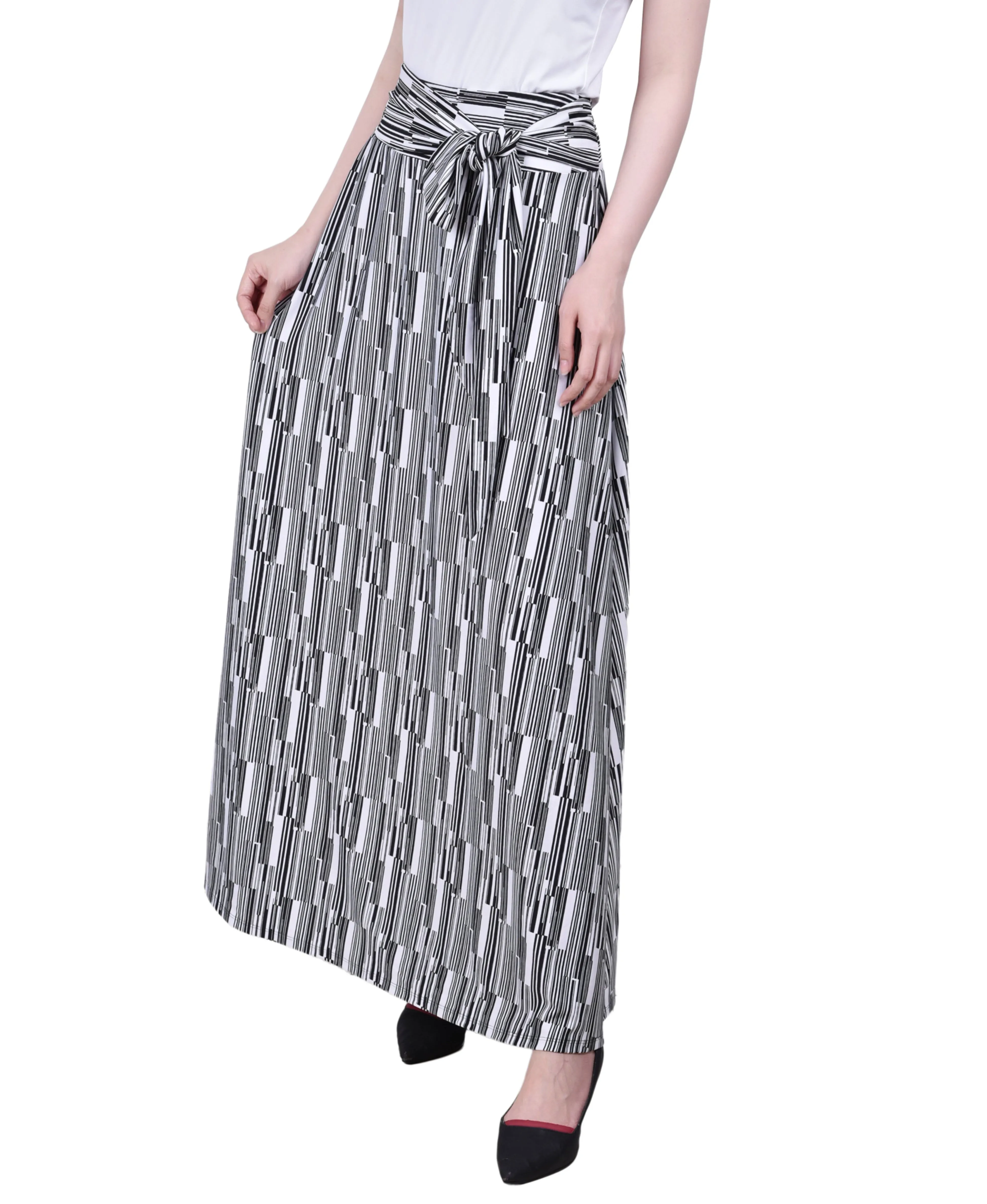 Maxi Skirt With Sash Waist Tie